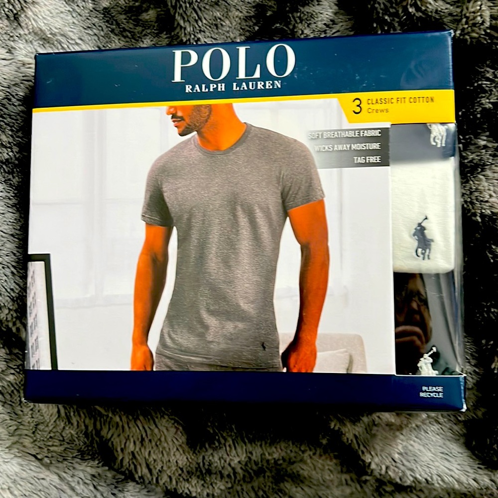NWT Polo Ralph Lauren Men's Classic Undershirt 3-Pack